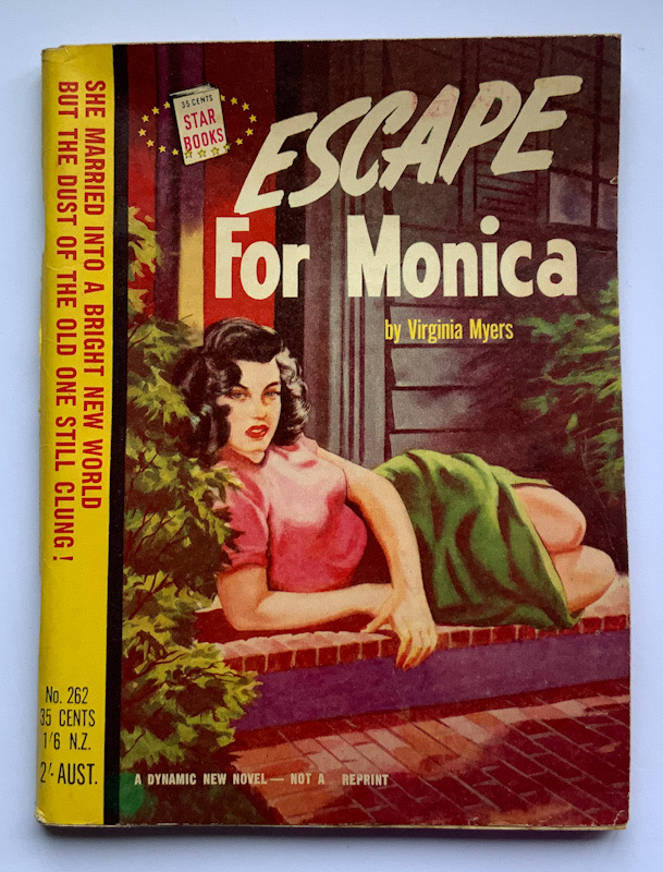 ESCAPE FOR MONICA Australian pulp fiction book by Virginia Meyers 1954